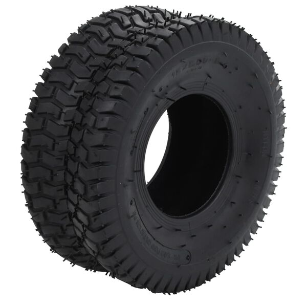 vidaXL 4 Piece Wheelbarrow Tire and Inner Tube Set 15x6.00-6 4PR Rubber
