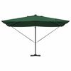vidaXL Umbrella Green 352 x 251 x 265 cm Polyester and Aluminium