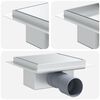 vidaXL 2 in 1 Shower Drain Silver 15 x 15 cm Stainless Steel 304