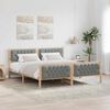vidaXL Bed Frame Light Grey 180 x 200 cm Solid Pine Wood