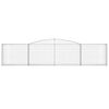 vidaXL Arched Gabion Baskets 4 pcs 400x30x80/100 cm Galvanised Iron