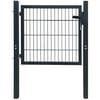 vidaXL Fence Gate Steel Anthracite 100x100 cm