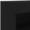 vidaXL TV Cabinets with LED Lights 2 pcs Black 80x30x30 cm