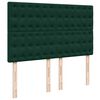 vidaXL Box Spring Bed with Mattress Dark Green 140x190 cm Velvet