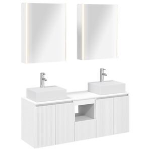 vidaXL Bathroom Cabinet Set 5 pcs White Engineered Wood