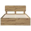 vidaXL Bed Frame Artisian Oak 140 x 190 cm Solid Pine Wood