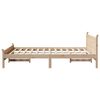 vidaXL Bed Frame without Mattress 135x190 cm Double Solid Wood Pine