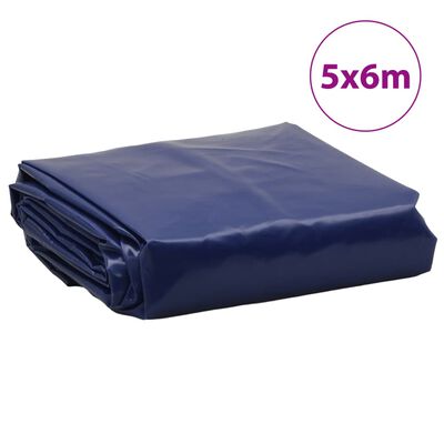 vidaXL Tarpaulin 650 g/m² 5x6 m Blue