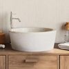 vidaXL Sink Cream &Oslash;40x15 cm Marble