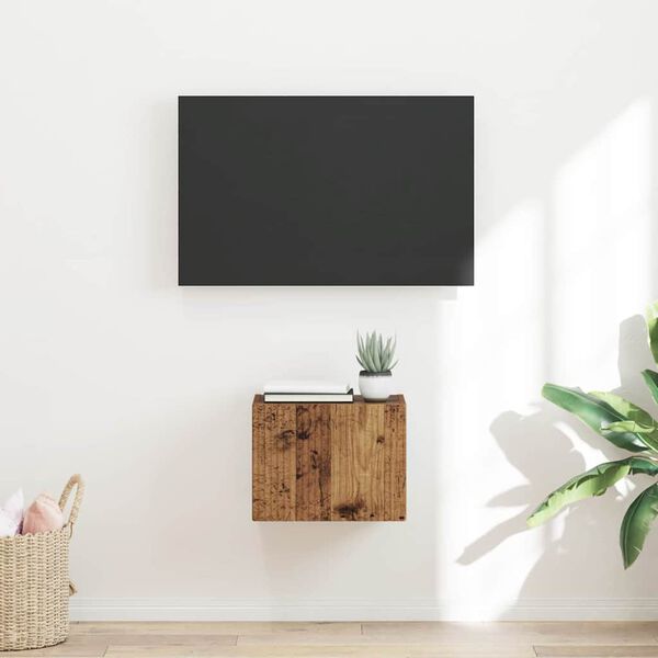 vidaXL TV Wall Cabinet Old Wood 39 x 31 x 29.5 cm Engineered Wood