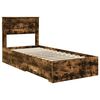 vidaXL Bed Frame with Headboard Smoked Oak 90 x 190 cm Engineered Wood