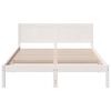 vidaXL Bed Frame White 150 x 200 cm Solid Pine wood