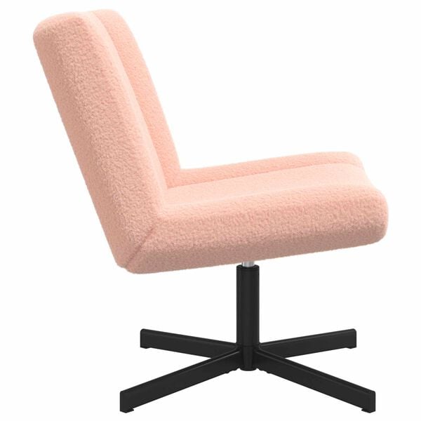 vidaXL Swivel Chair Pink 63 x 75 x 76 cm Sheepskin