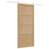 vidaXL Sliding Door Brown 93 x 211 cm Solid Pine Wood