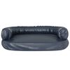 vidaXL Ergonomic Foam Dog Bed Dark Blue 88x65 cm Faux Leather