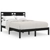 vidaXL Bed Frame without Mattress Black 160x200 cm Solid Wood Pine