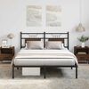 vidaXL Bed Frame without Mattress Brown Oak 150x200 cm King Size Engineered Wood