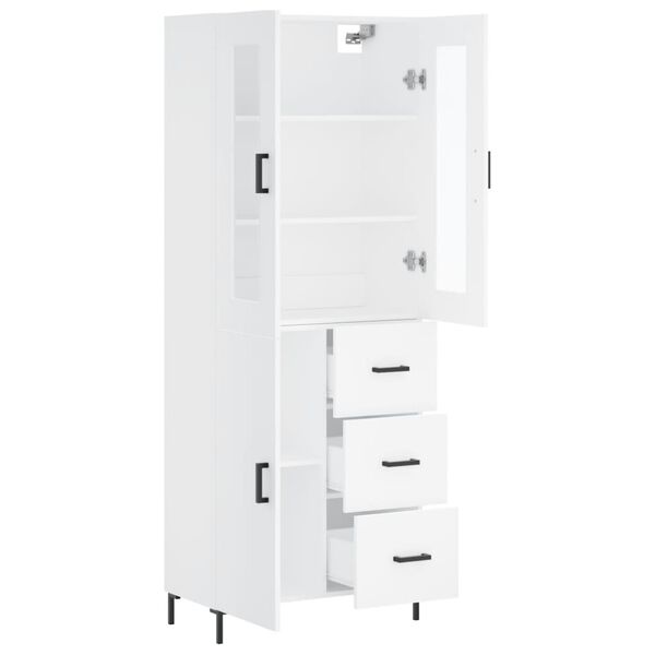 vidaXL Highboard White 69.5x34x180 cm Engineered Wood