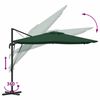 vidaXL Roma Parasol Green 286 x 285 x 265 cm Polyester and Aluminium