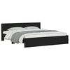 vidaXL Bed Frame with LED without Mattress Black 180x200 cm Super King