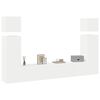 vidaXL 8 Piece TV Cabinet Set White Engineered Wood