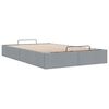 vidaXL Ottoman Bed Frame without Mattress Light Grey Double Fabric