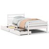 vidaXL Bed Frame without Mattress White 90x200 cm Solid Wood Pine
