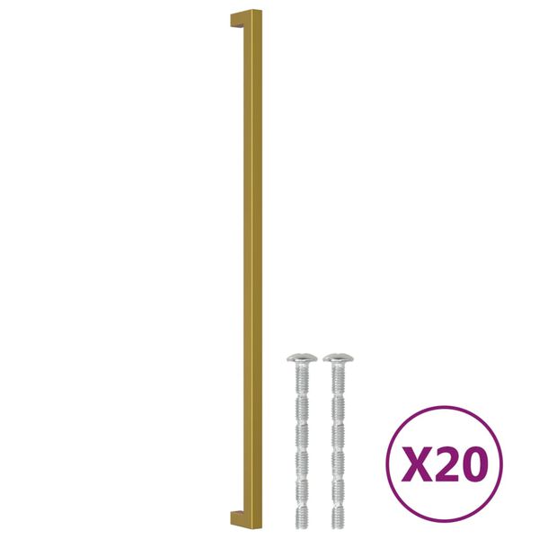 vidaXL Cabinet Handles 20 pcs Gold 480 mm Stainless Steel