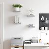 vidaXL Floating Wall Shelves 4 pcs Concrete Grey 23x23.5x3.8 cm MDF