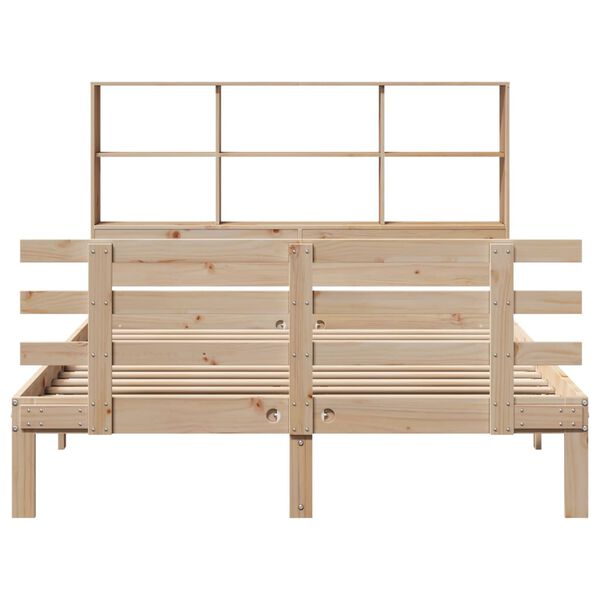 vidaXL Bookcase Bed without Mattress 140x190cm Solid Wood Pine