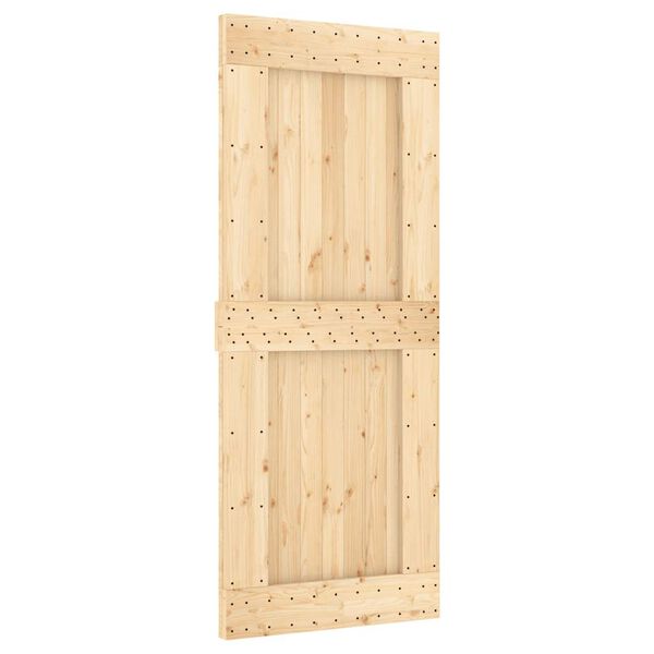 vidaXL Sliding Door with Hardware Set 85x210 cm Solid Wood Pine