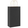 vidaXL Paper Bags 50 pcs with Handles Black 21x11x36 cm