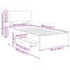 vidaXL Bed Frame with Drawer Grey Sonoma 100 x 200 cm Engineered Wood