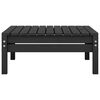 vidaXL 4 Piece Garden Lounge Set Black Solid Pinewood