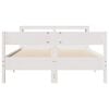 vidaXL Bed Frame without Mattress White 120x190 cm Small Double Solid Wood Pine