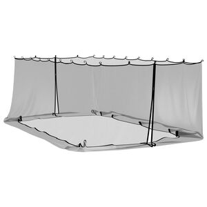 vidaXL Mosquito Net for Gazebo 220 mesh Black 6 x 3 x 2 m Polyester