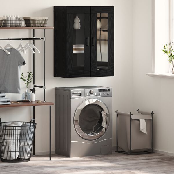 vidaXL Sideboard Black Oak 69.5 x 34 x 90 cm Engineered Wood