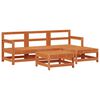 vidaXL Garden Lounge Set 5 pcs Wax Brown Solid Pine Wood