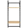 vidaXL 2-Tier Wall Shelves with Bars 2 pcs Sonoma Oak 30x25x65 cm