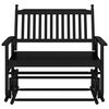 vidaXL Glider Bench Black 118x70x104.5 cm Solid Wood Poplar