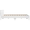 vidaXL Bed Frame with LED without Mattress White 180x200 cm Super King