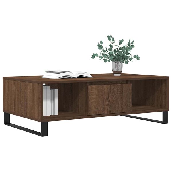 vidaXL Coffee Table Brown Oak 104x60x35 cm Engineered Wood