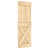 vidaXL Sliding Door NARVIK Natural and Black 70 x 210 cm (213.5 cm)