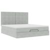 vidaXL Ottoman Bed with Mattresses Light Grey 160x200cm Velvet