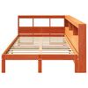 vidaXL Bookcase Bed without Mattress Wax Brown 120x200 cm Solid Wood Pine