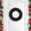vidaXL Christmas Ball Wreathes 2 pcs Black 33 x 33 x 7 cm Polystyrene