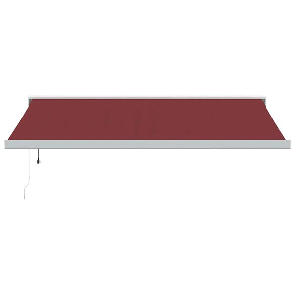vidaXL Automatic Retractable Awning Burgundy 400x300 cm