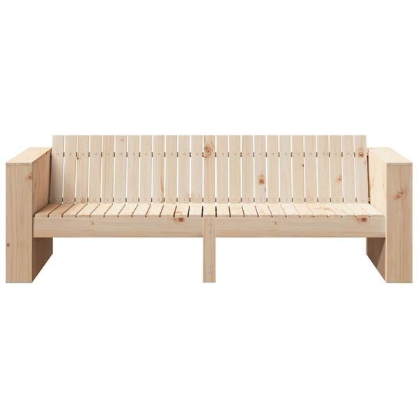 vidaXL Garden Sofa Brown 185.5 x 60 x 62 cm Solid Pine Wood