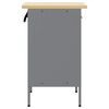 vidaXL Workbench Black and grey 50 x 55 x 85 cm Powder-coated steel