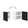 vidaXL Hanging Cabinet 2 pcs Black Oak and White 40 x 31 x 40 cm